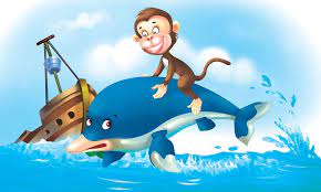 माकड  आणि  डॉल्फिन