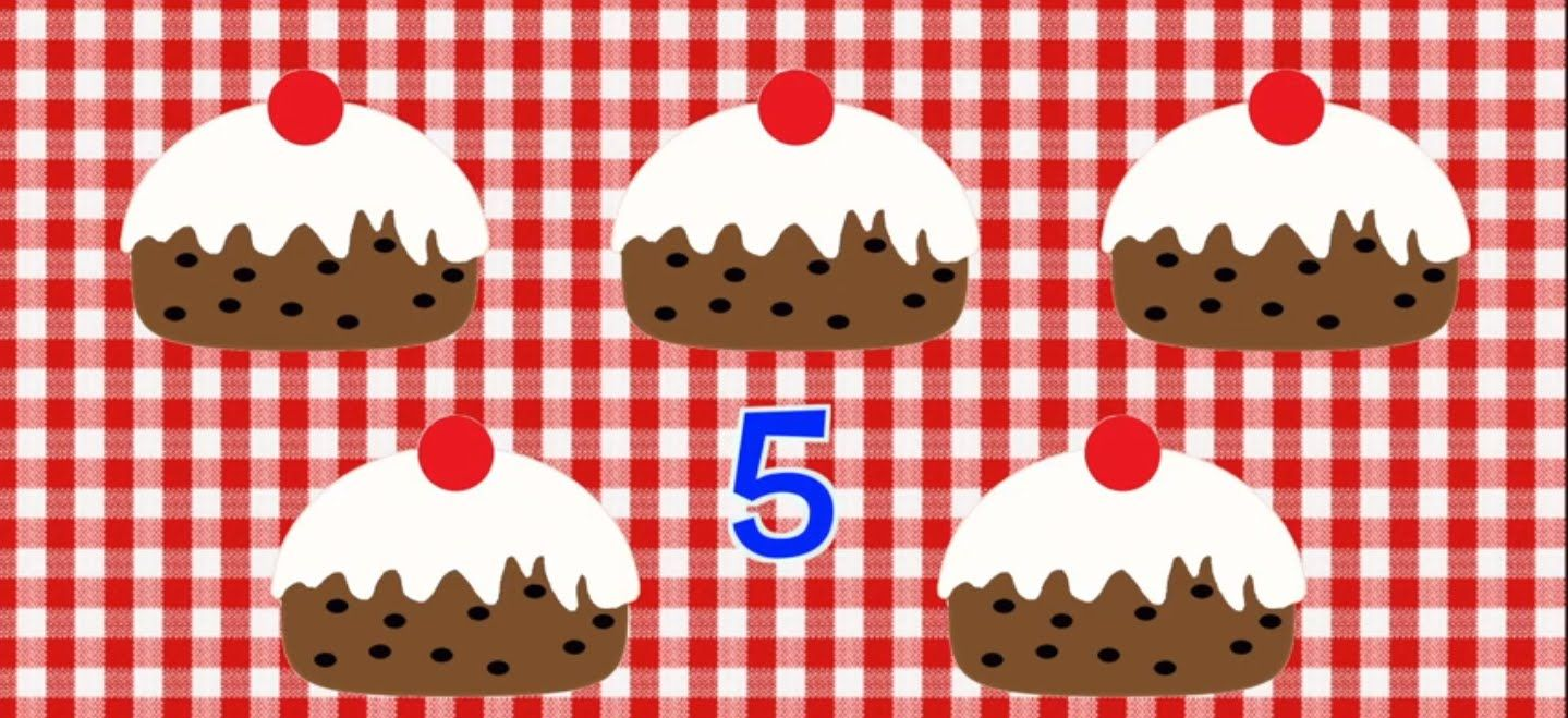 Five currant buns
