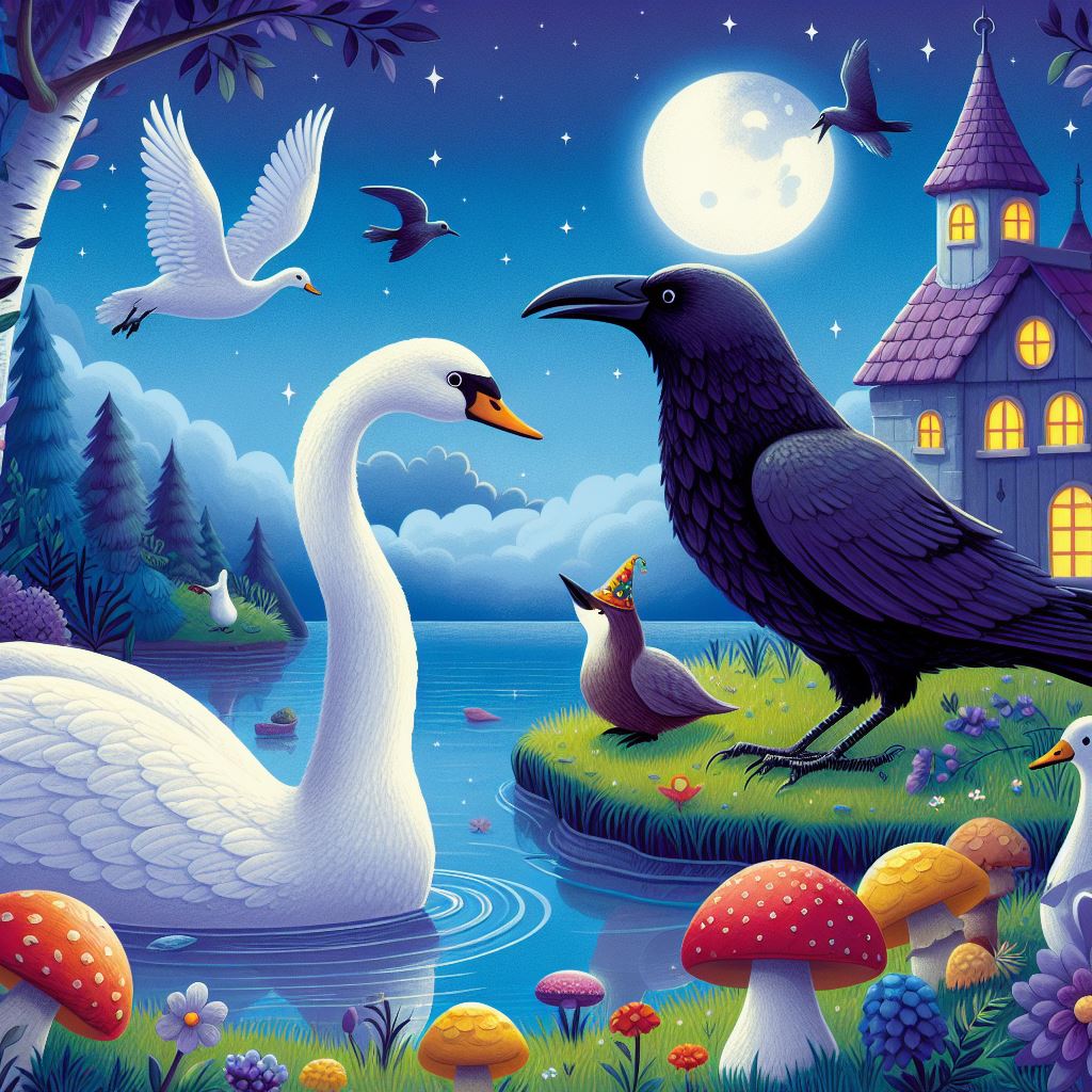 A Raven & a Swan