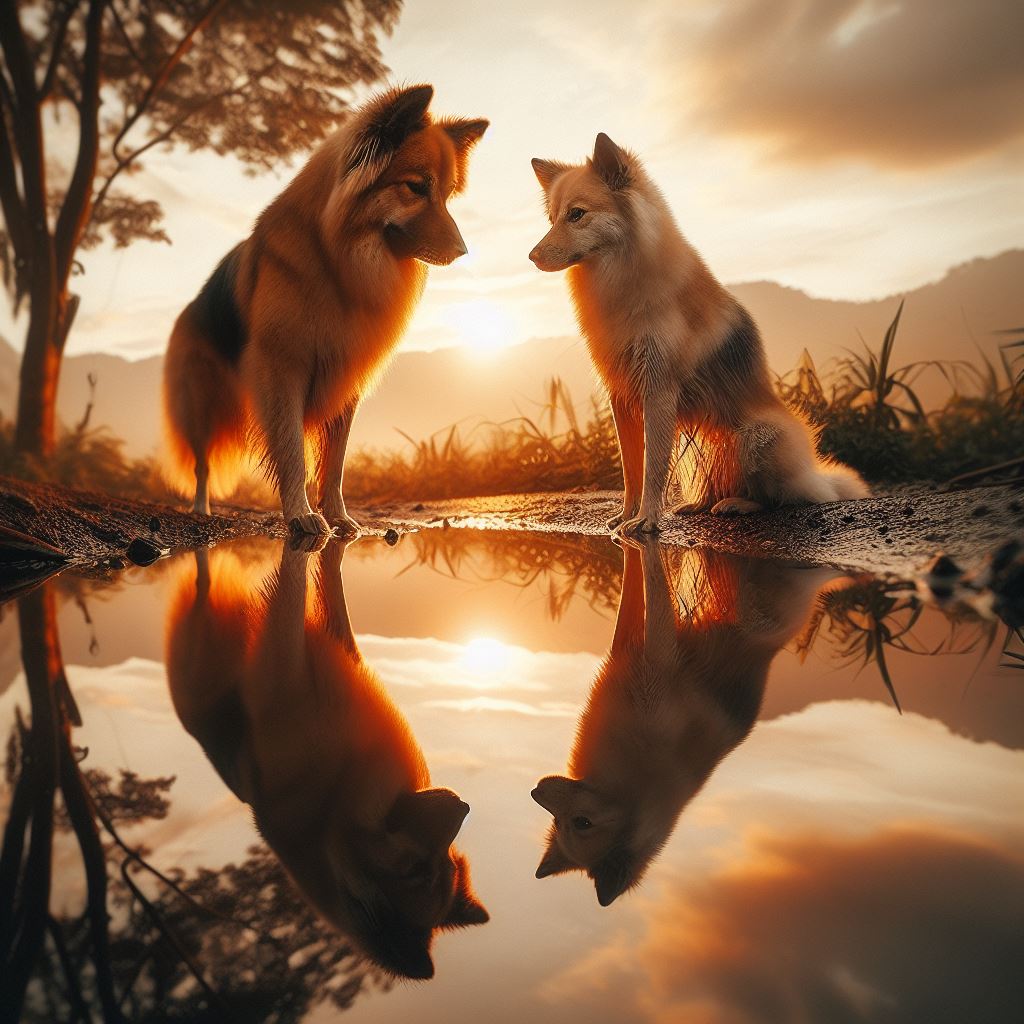 The Dog & His Reflection