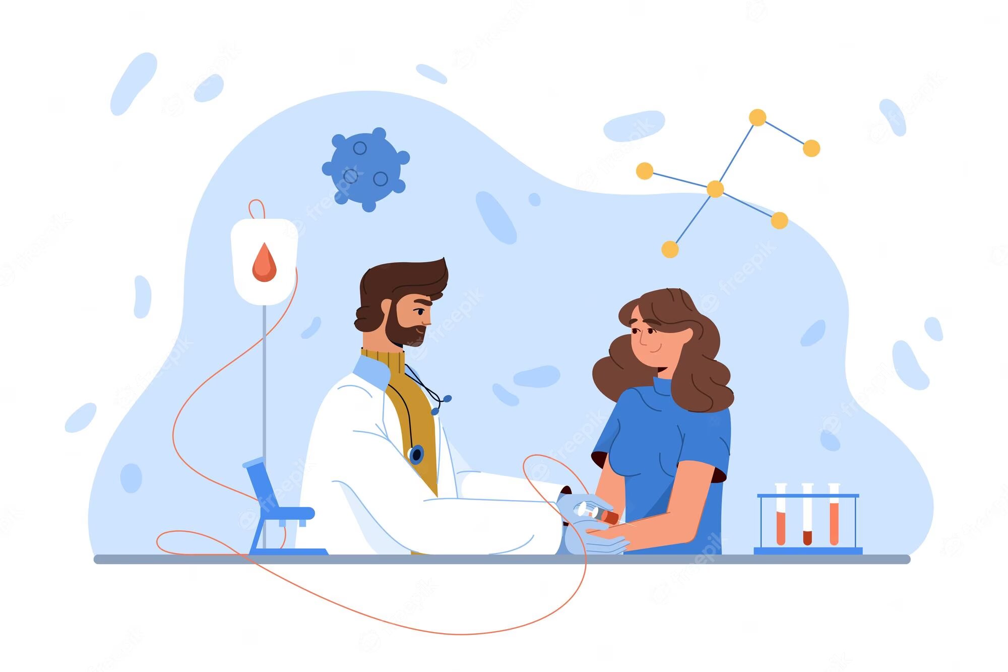 Having a Blood Test in the Lab