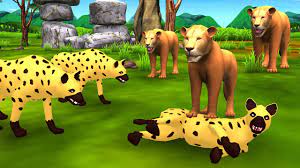 शेर और लकड़बग्घे