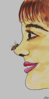 A Bee Sat On Nose