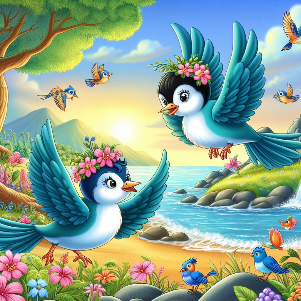 The Bird Pair and The Sea