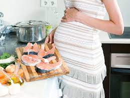Eating seafood