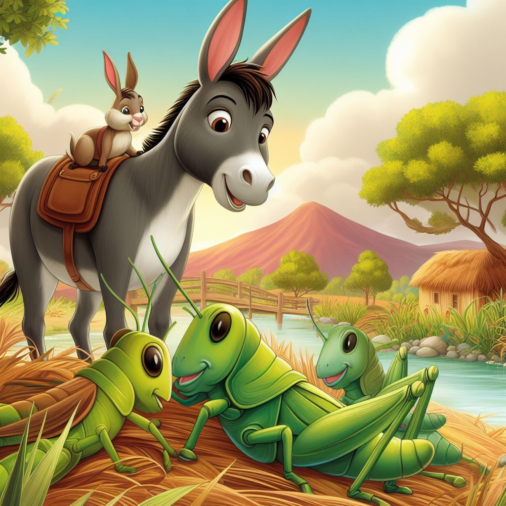 The Ass & the Grasshoppers
