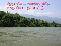 ஆறு கெட நாணல் விடு, ஊரு கெட நூல விடு