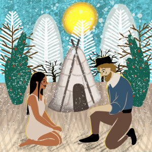 Pocahontas and John Smith