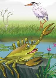 लोभी बगळा आणि हुशार खेकडा