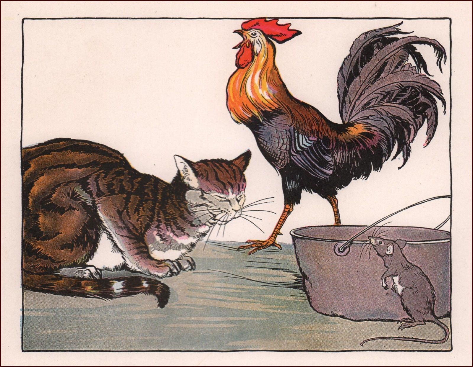 The Cockerel, The Cat And The Mouse