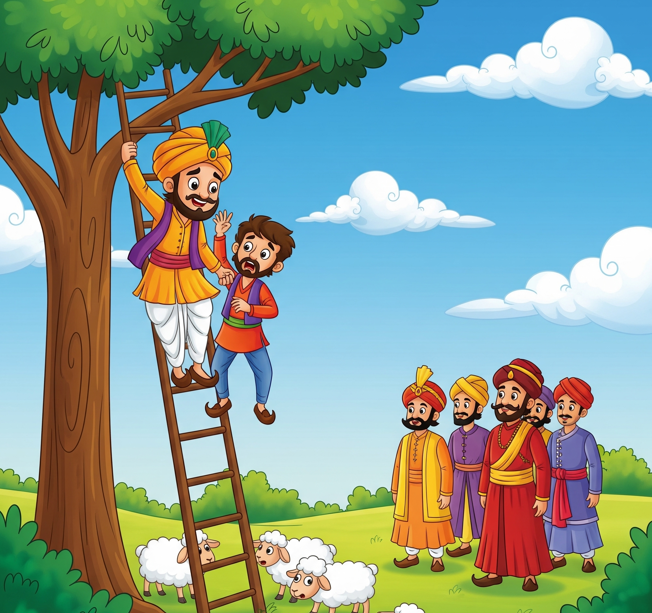 గొర్రెల కాపరిని రక్షించబోయి ఇరుక్కున్న బీర్బల్