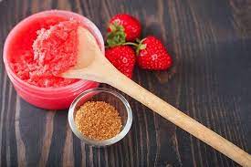 Strawberry and Sugar Scrub for Body Polishing at Home