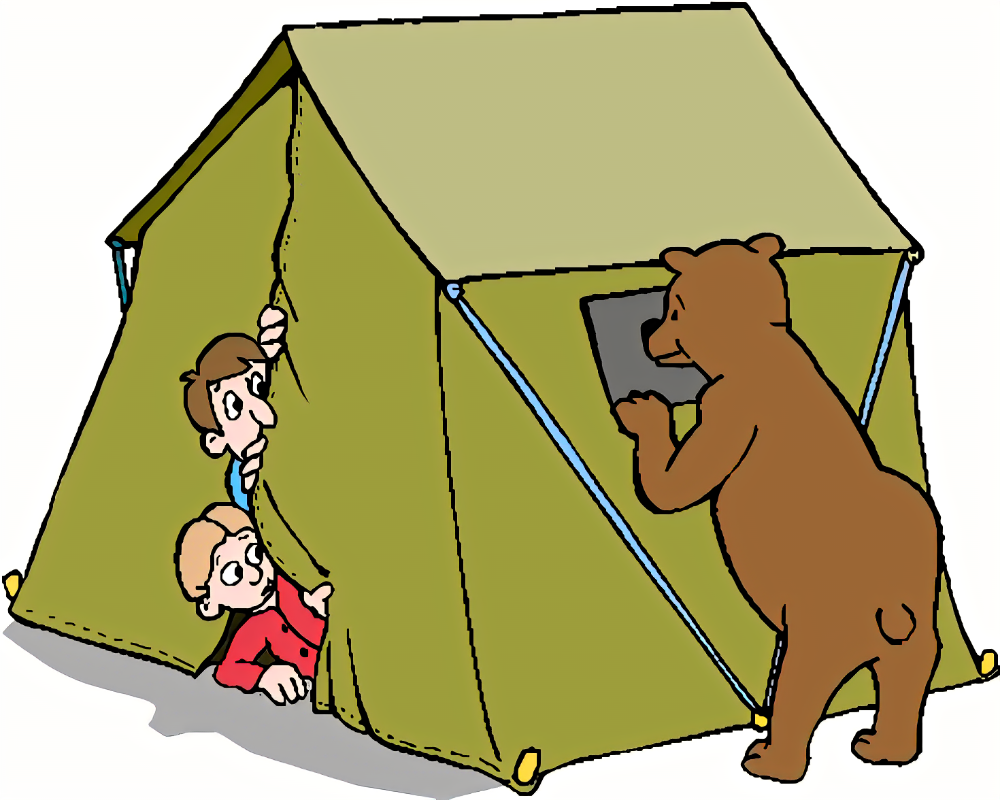 Two campers and a Bear