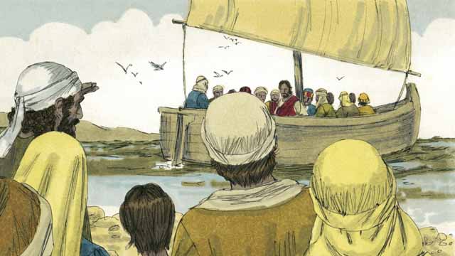 ઈસુ પાંચ હજાર લોકોને જમાડે છે