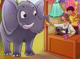 दुकानदार आणि  हत्ती